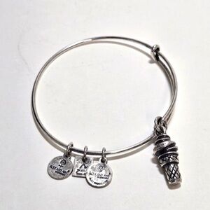 Alex and Ani Silver Ice Cream Charm Bracelet